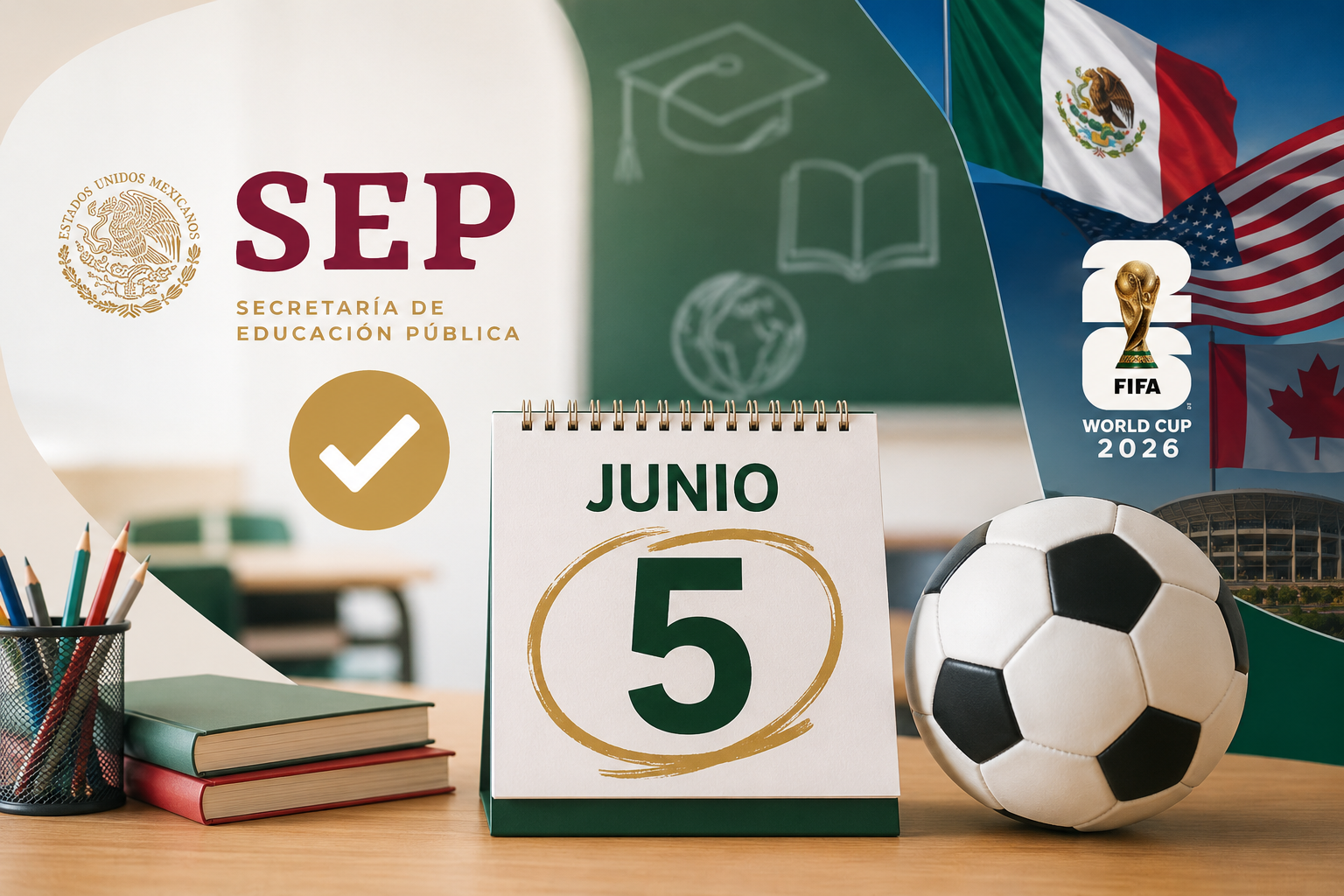 Adelanta SEP fin de cursos por arranque del Mundial 2026