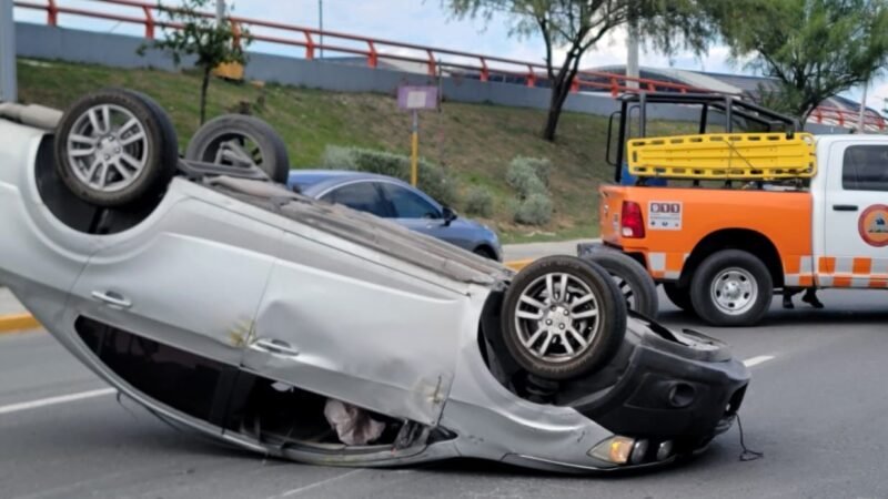Volcadura deja siete lesionados en Guadalupe