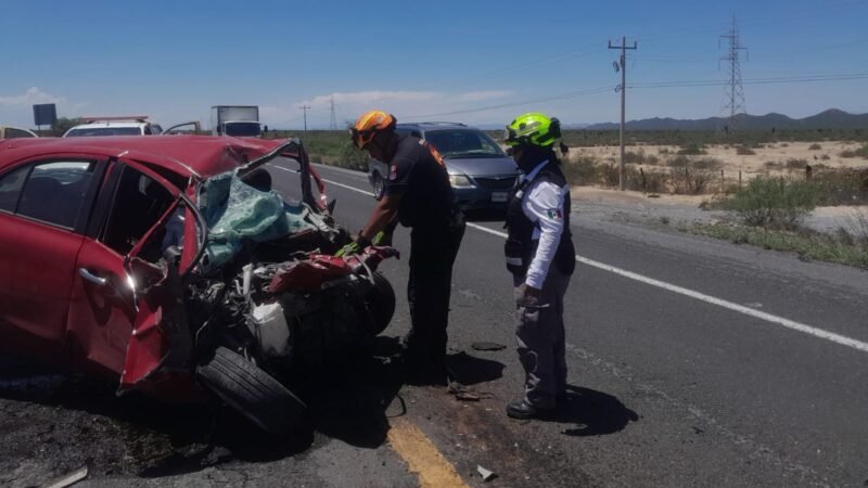Choque frontal deja un muerto en Mina