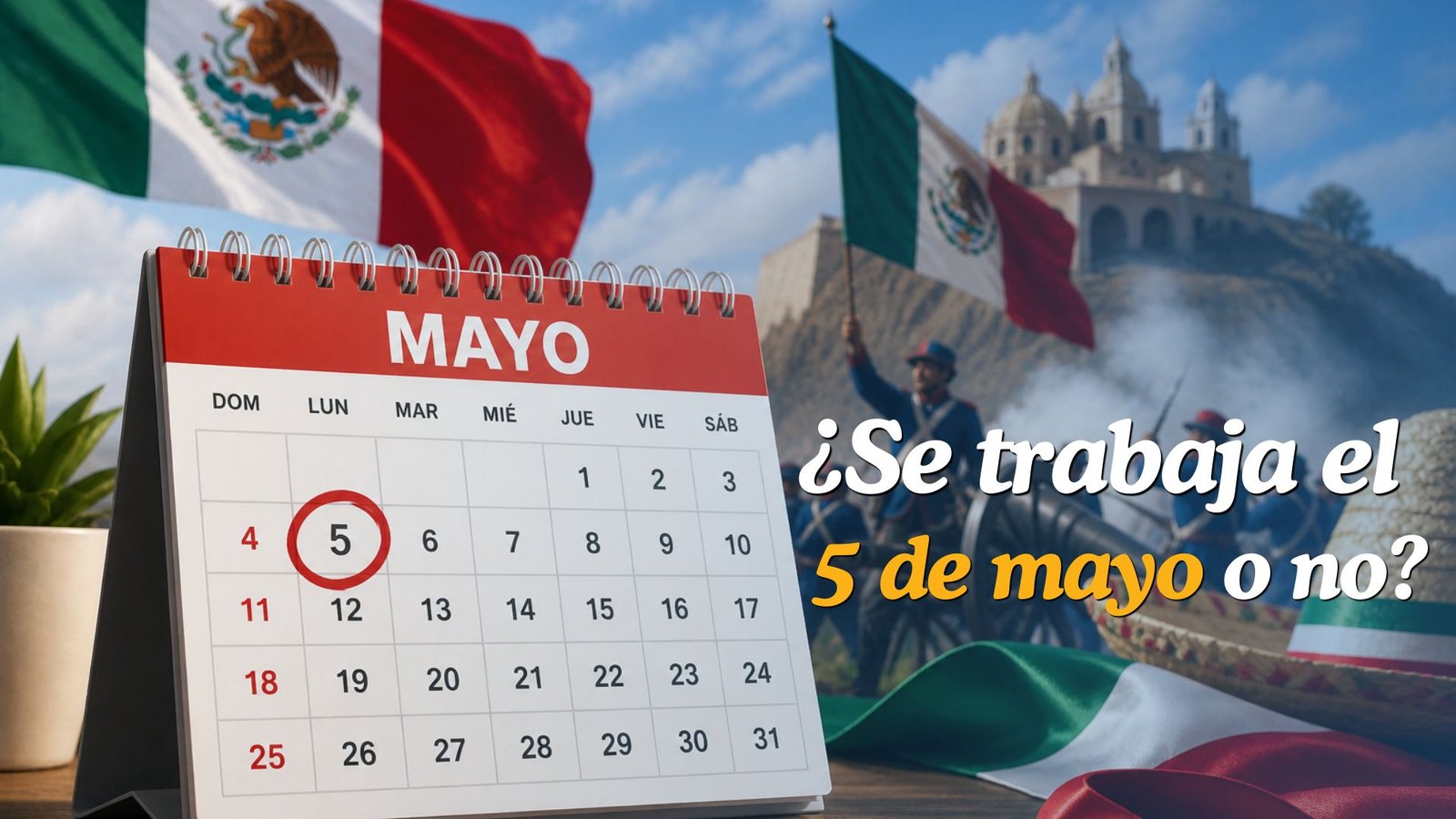 ¿Se trabaja el 5 de mayo en México?; Día de descanso obligatorio o no