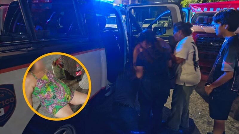 Auxilian Policías de Guadalupe a embarazada tras sufrir caída