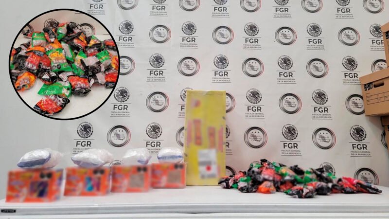 Aseguran metanfetamina en dulces en Michoacán