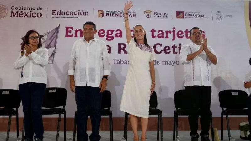 Sheinbaum destaca programas educativos en Tabasco