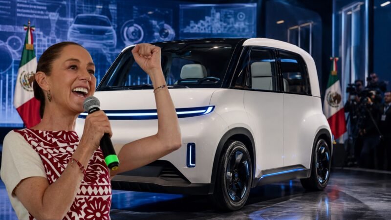 ¡México ya tiene su Tesla! Así luce Olinia, el auto eléctrico presentado por Sheinbaum