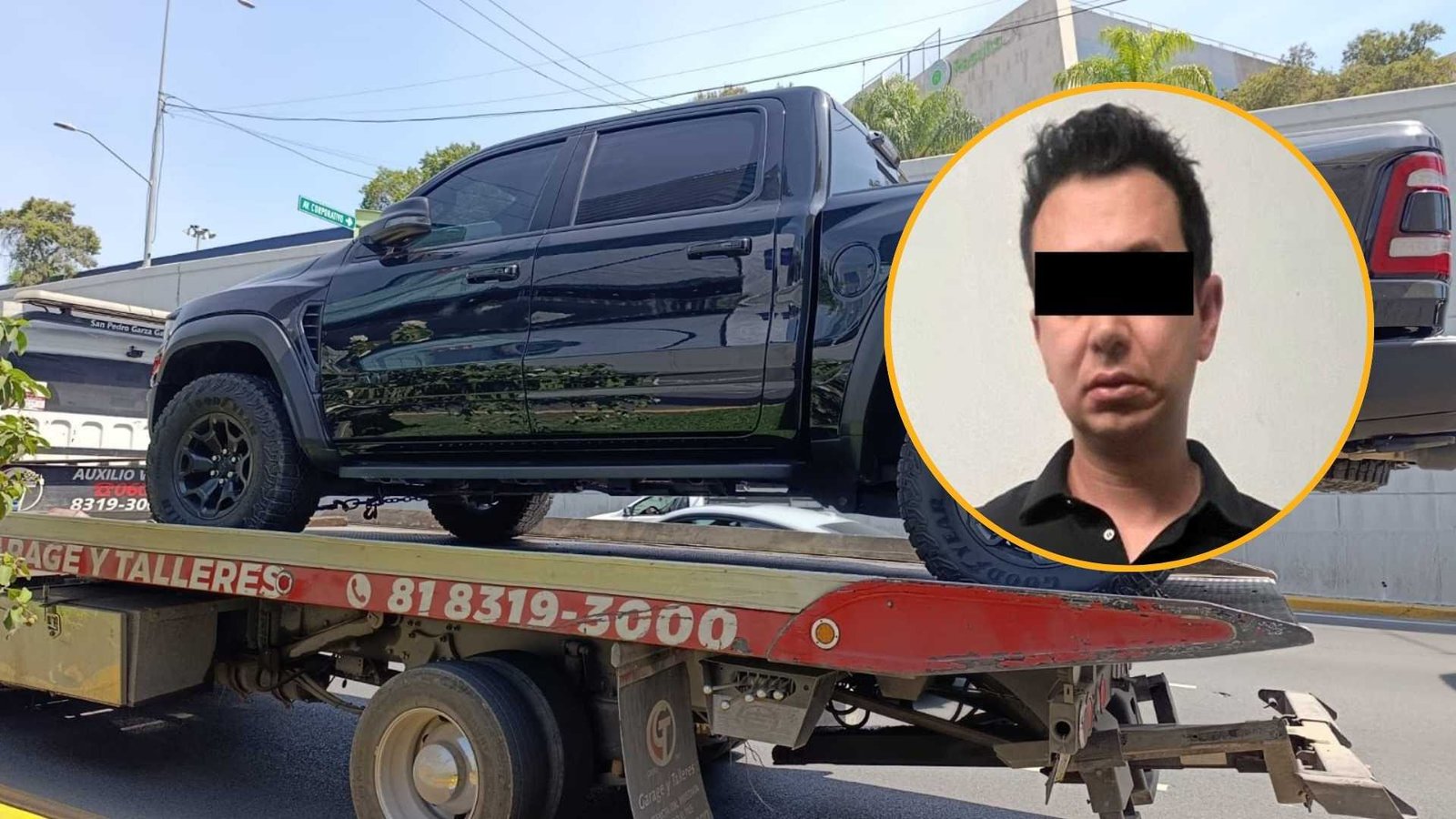 Detienen a conductor de camioneta sospechosa en San Pedro