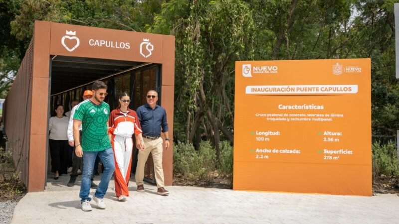 Inauguran Samuel y Mariana el Puente Capullos en Guadalupe