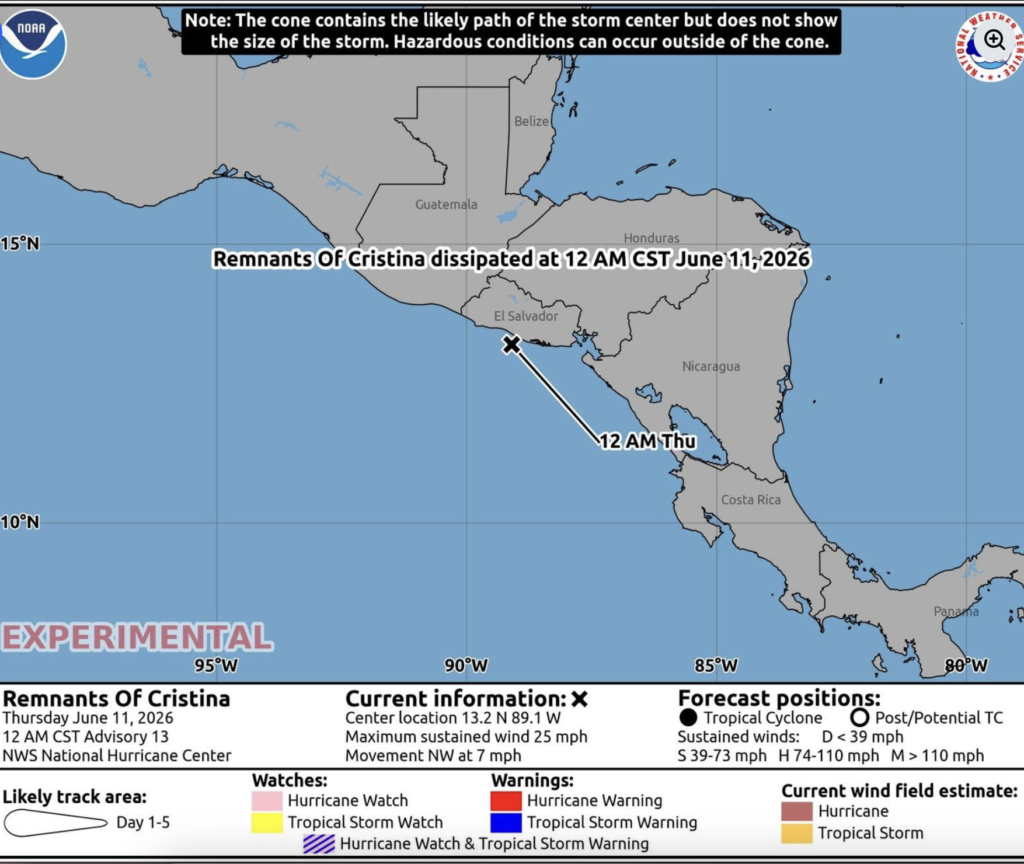 tormenta tropical cristina