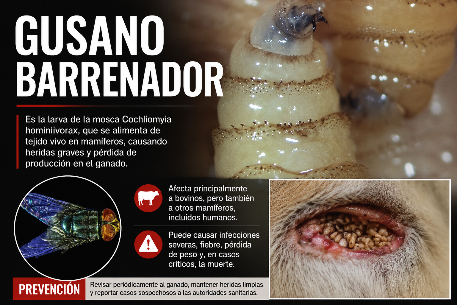 CEFOSAMP llama a reportar cualquier caso de infestación: Gusano barrenador