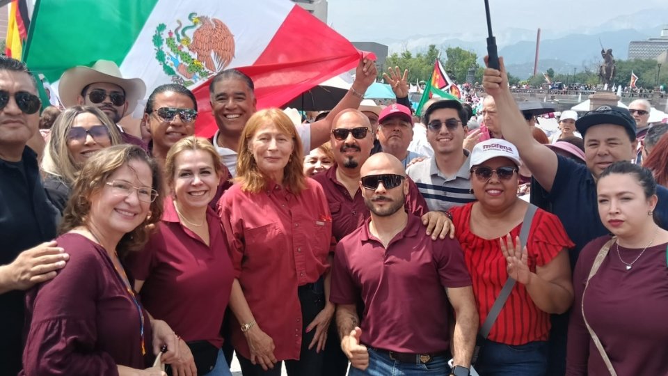 Celebran en Nuevo León segundo informe de Claudia Sheinbaum