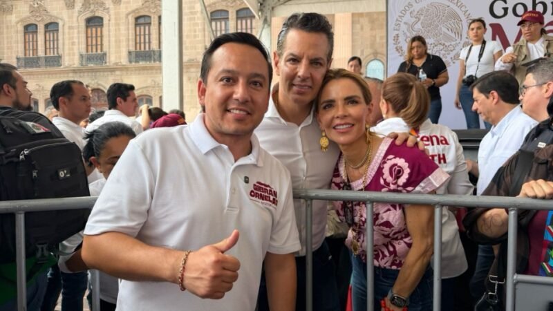 Fortalece regidor presencia en Morena durante informe de Claudia