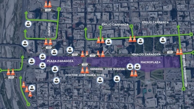 Cerrarán vialidades en Macroplaza por partido México vs Ecuador
