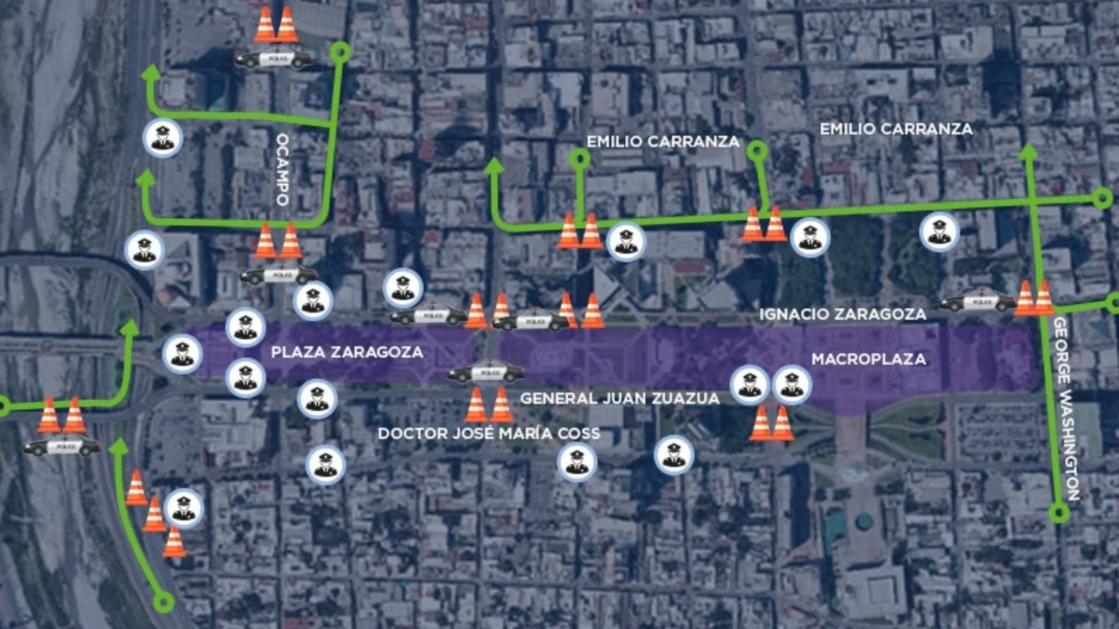 Cerrarán vialidades en Macroplaza por partido México vs Ecuador