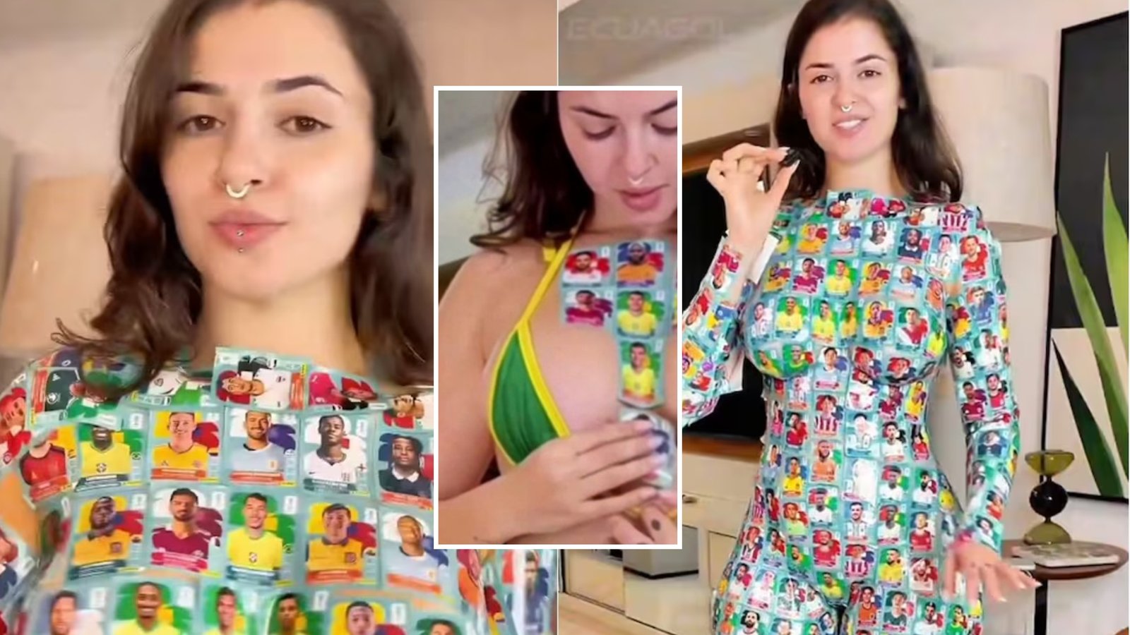 Influencer se vuelve viral con estampas del Mundial