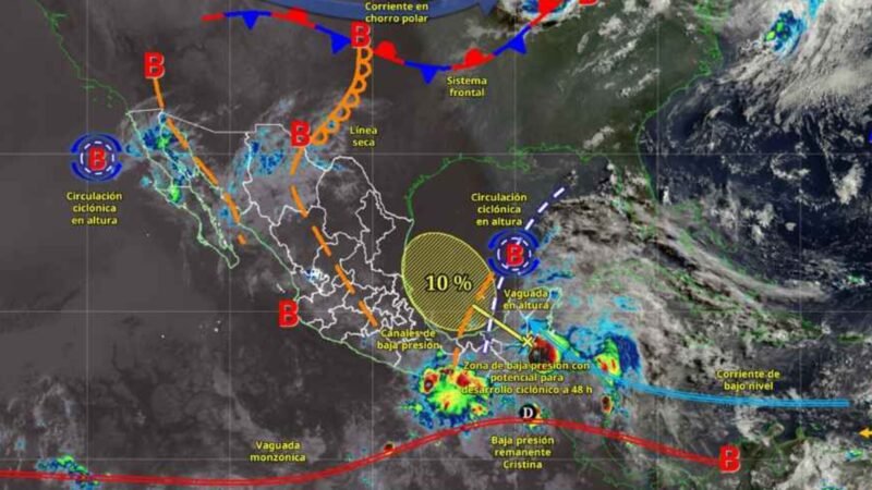 Vigila Protección Civil Nuevo León efectos de la tormenta tropical Cristina