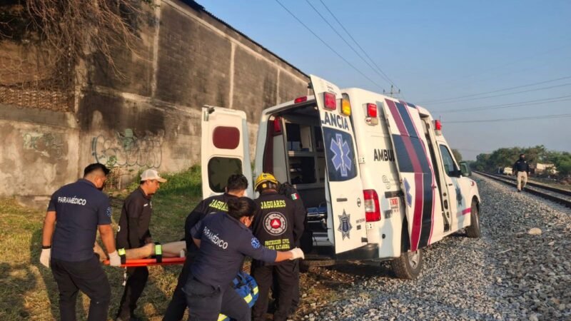 Cae Hombre de tren y sufre semi amputación en Santa Catarina