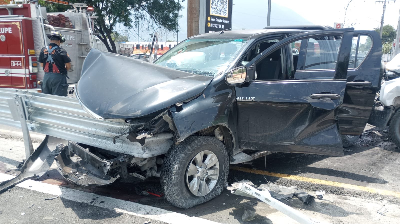 Deja choque entre camionetas un lesionado en Guadalupe