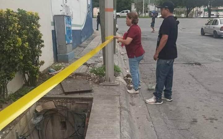 Cae niño en registro abierto en Guadalupe