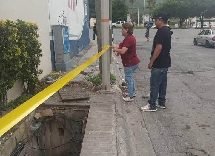 Cae niño en registro abierto en Guadalupe