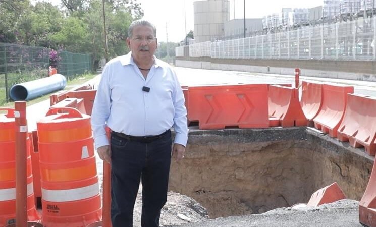 Afectan Obras inconclusas vialidades en Escobedo