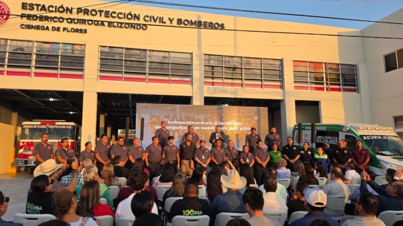 Inaugura Ciénega de Flores nueva Estación de Protección Civil y Bomberos