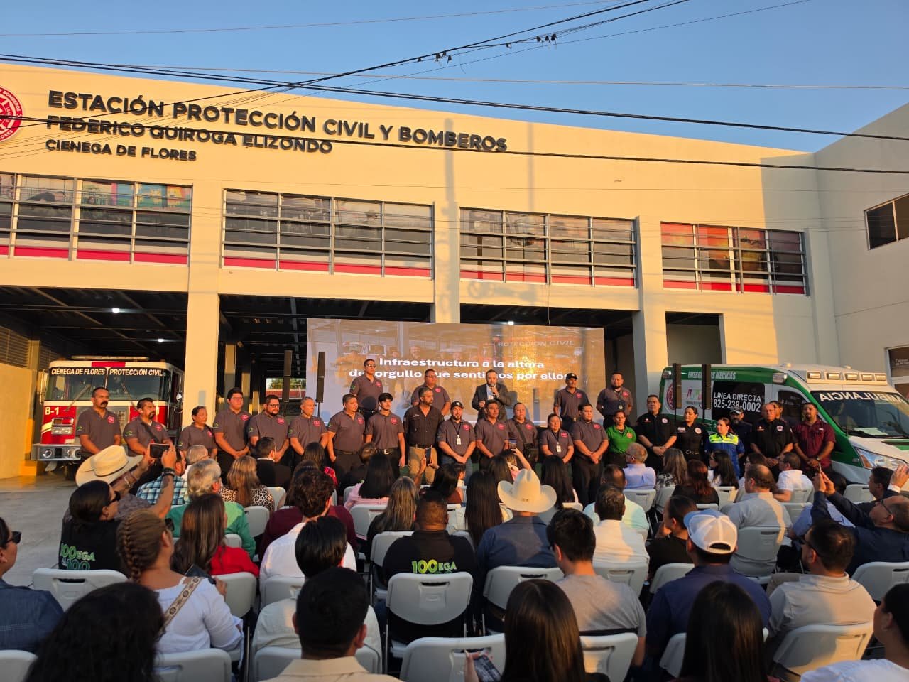 Inaugura Ciénega de Flores nueva Estación de Protección Civil y Bomberos