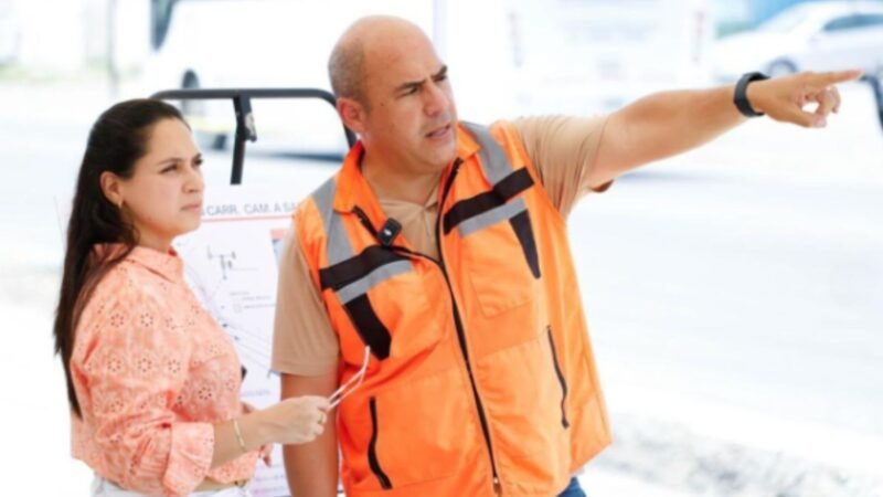 Mónica Oyervides inicia ampliación vial en San Roque y Monte Kristal