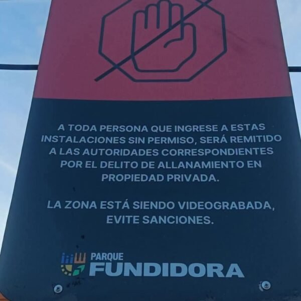 Instalan anuncios de advertencia en Parque Fundidora