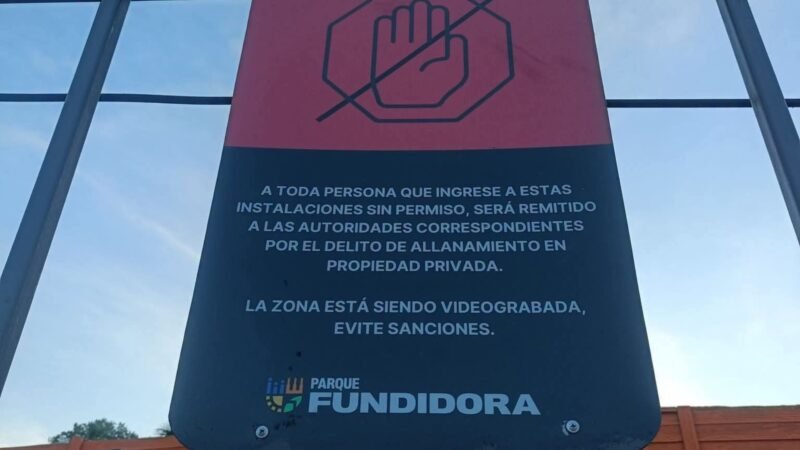Instalan anuncios de advertencia en Parque Fundidora