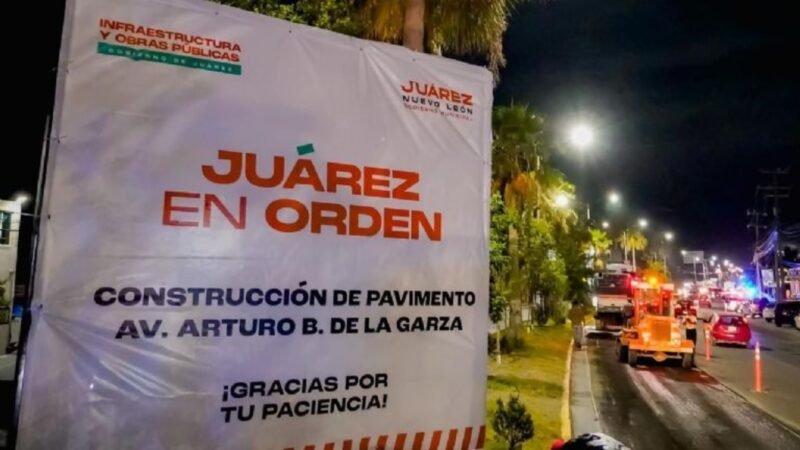 Juárez inicia pavimentación de avenida Arturo B. de la Garza