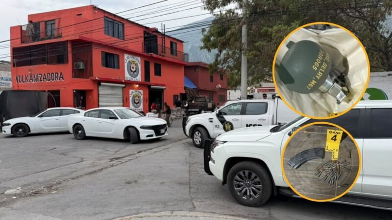 Aseguran arma larga y artefacto explosivo tras cateo en Santa Catarina