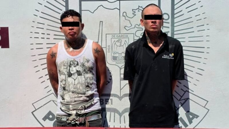 Detienen a dos tras ataque con machete en García