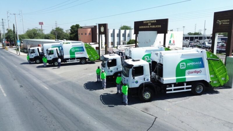 Suma Apodaca cuatro camiones recolectores