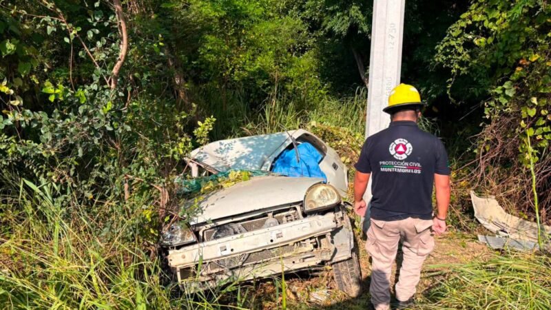 Muere conductor tras choque en Montemorelos