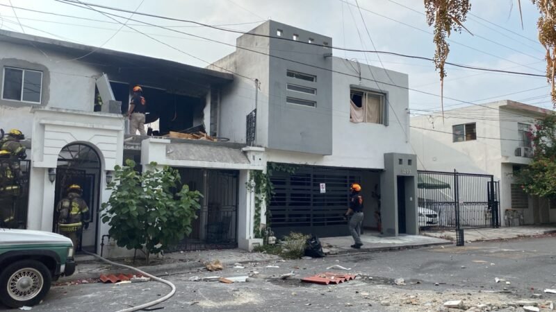 Explosión en vivienda deja dos lesionados en Monterrey