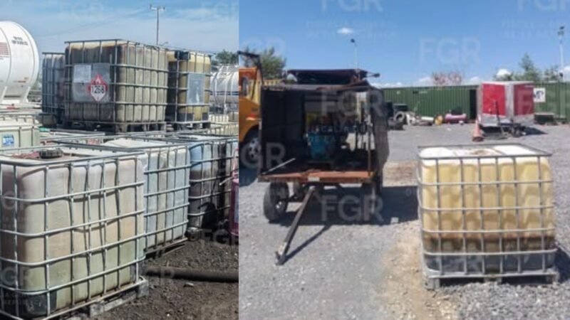 Asegura FGR 467 mil litros de hidrocarburo en Salinas Victoria