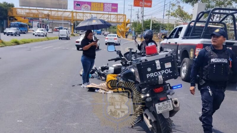 Motociclista resulta lesionado en choque en Escobedo