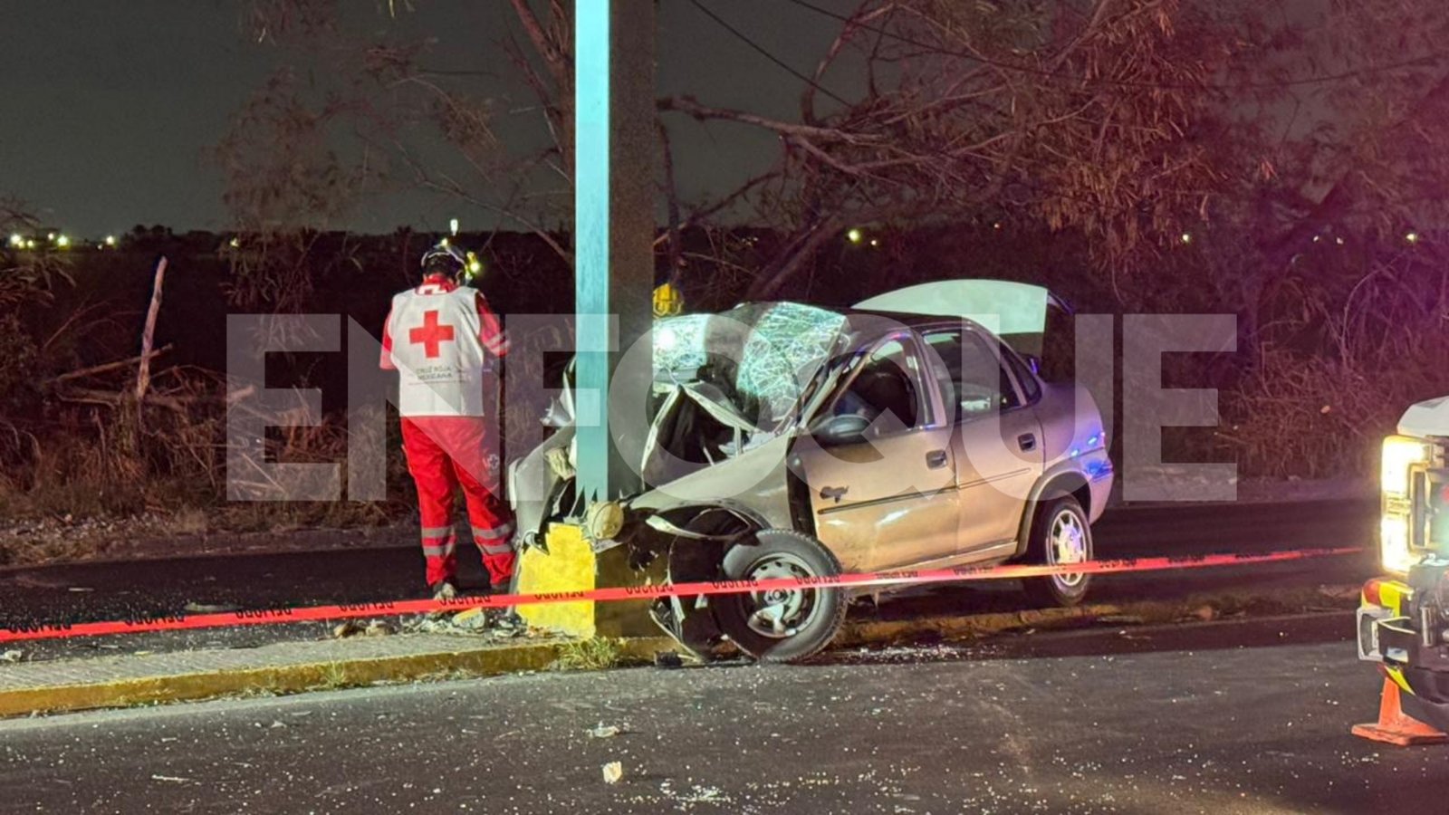 Muere conductor tras choque en Carretera a Laredo en Escobedo