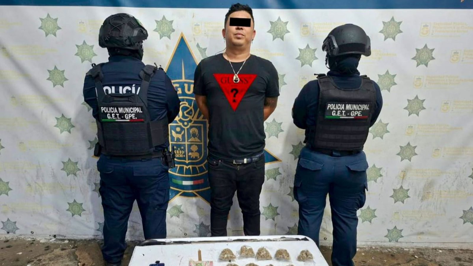 Persecución en Guadalupe termina con un detenido y presuntas sustancias