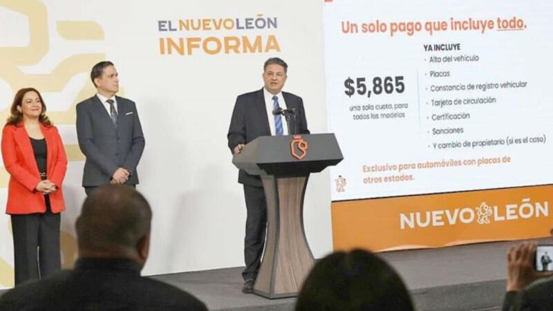 Lanza Nuevo León incentivos para cambiar placas foráneas