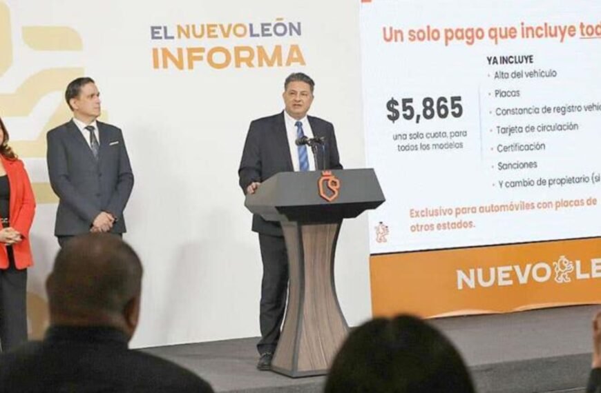Lanza Nuevo León incentivos para cambiar placas foráneas