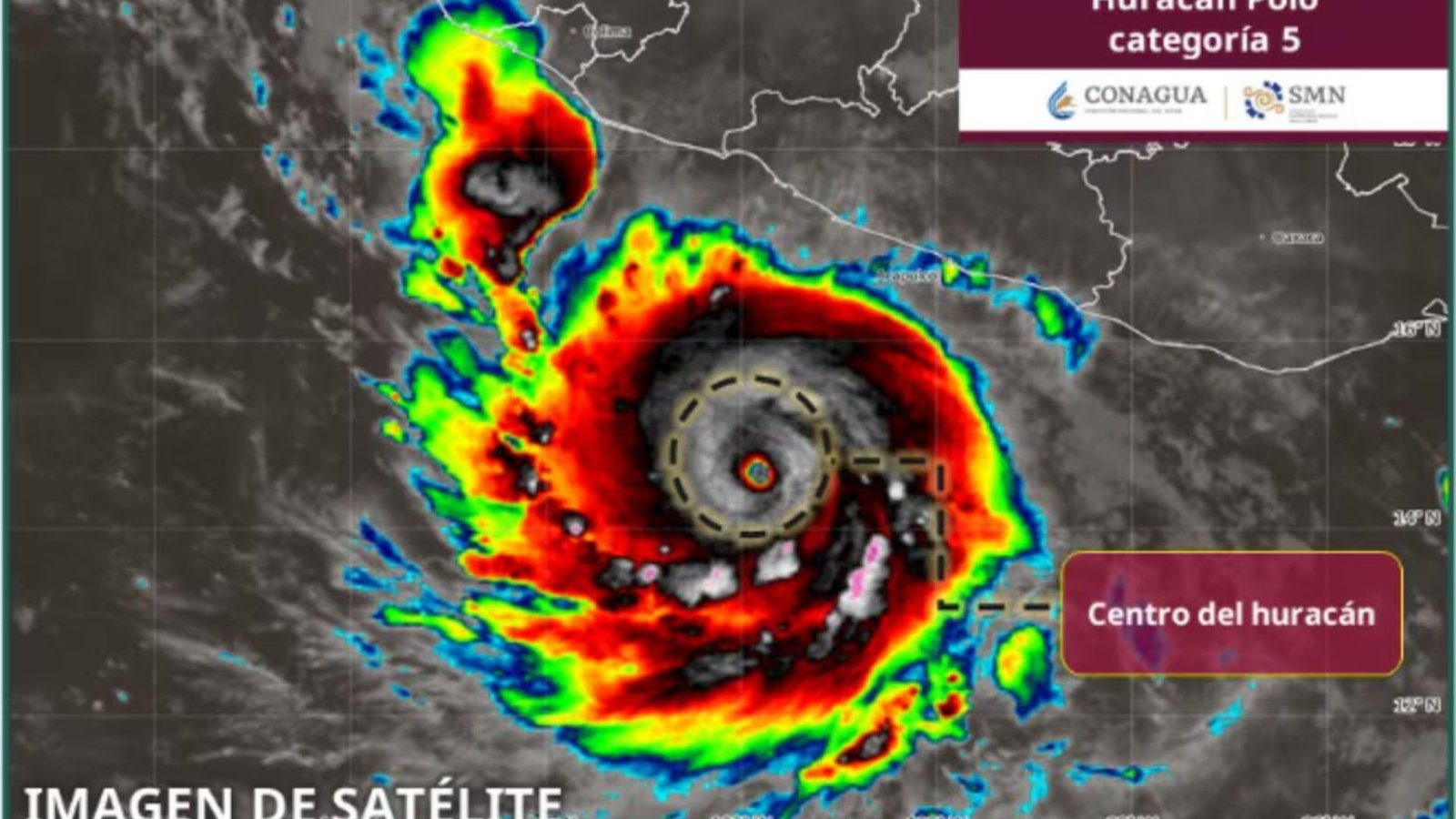 Huracán Polo no tocará tierra, prevé Sheinbaum; pide estar alerta ante lluvias