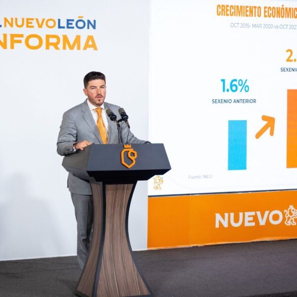 Samuel García presume liderazgo económico de Nuevo León