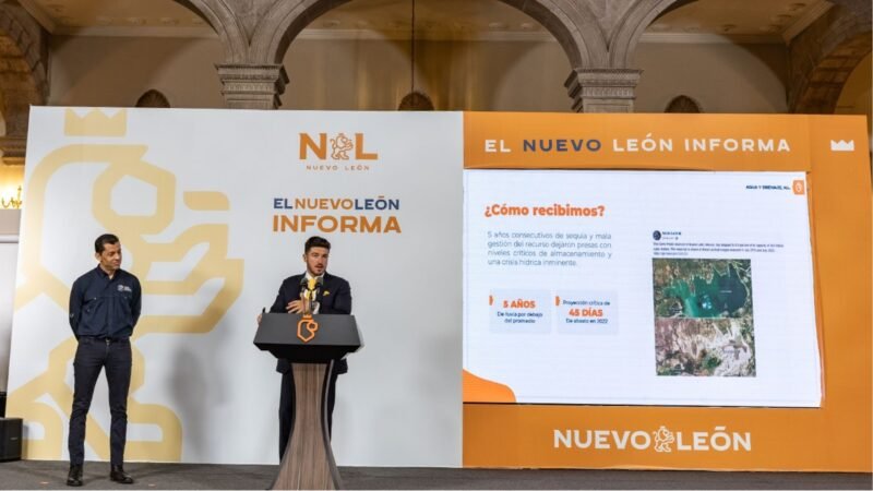 Samuel García presenta balance hídrico con Cuchillo II y Presa León