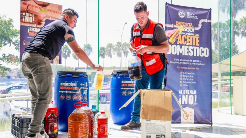 Recolecta AyD 500 litros de aceite doméstico en Nuevo León