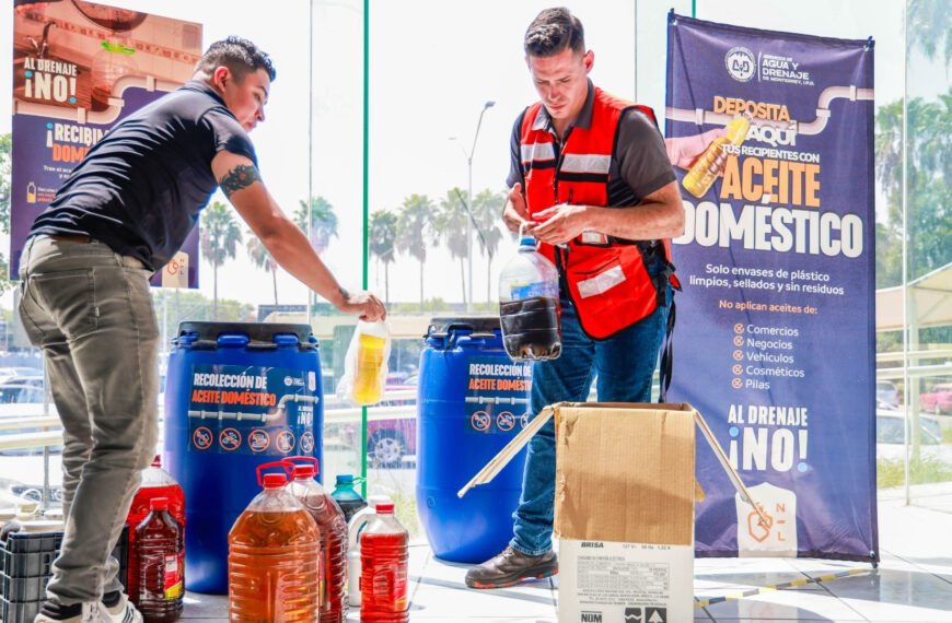 Recolecta AyD 500 litros de aceite doméstico en Nuevo León