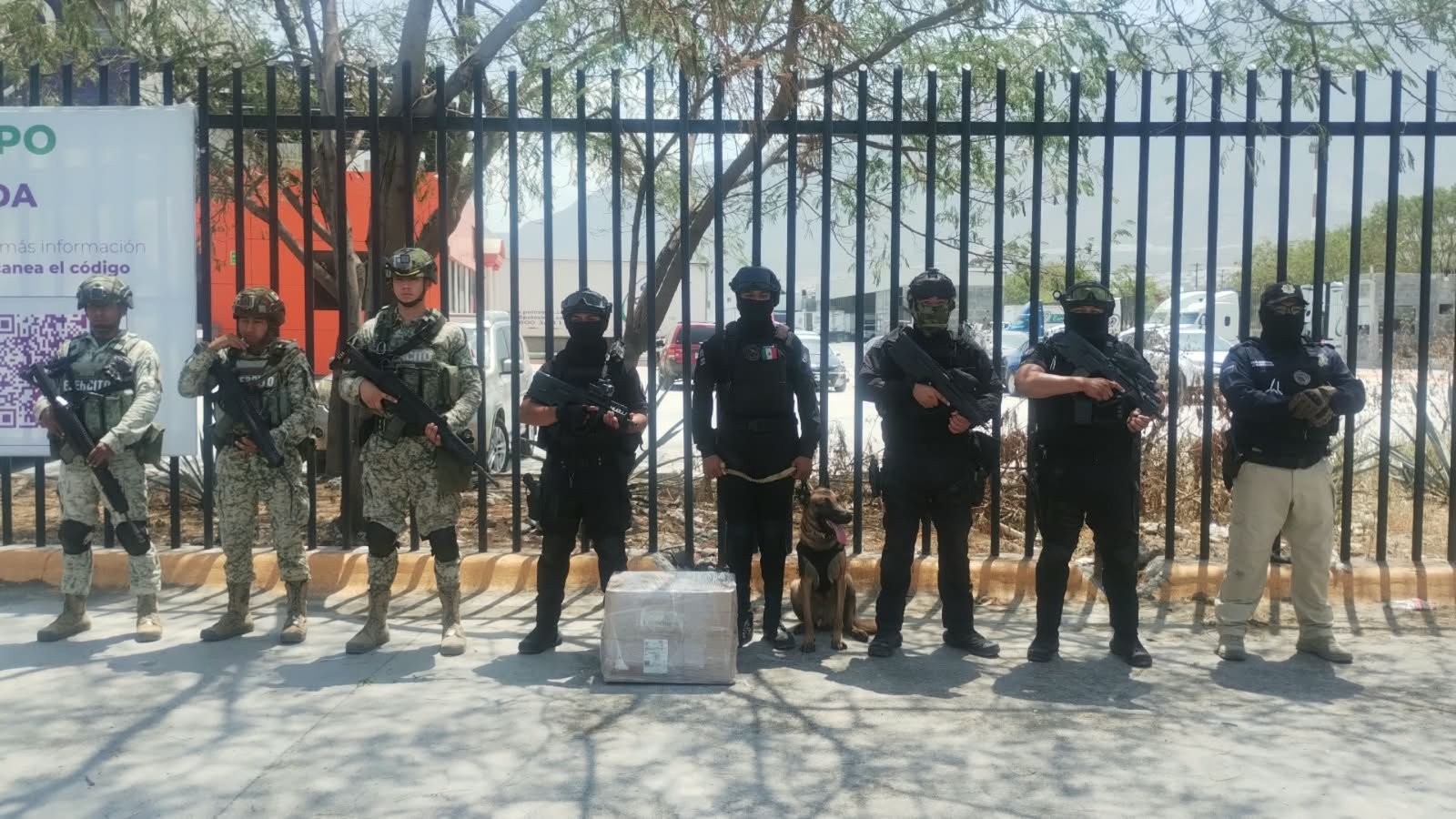 Aseguran paquete con droga en Paquetería en Santa Catarina