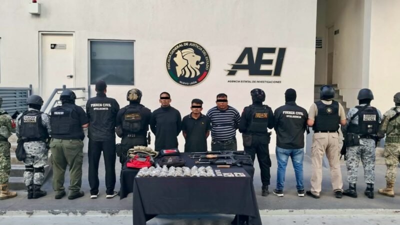Detienen a tres tras enfrentamiento en General Treviño