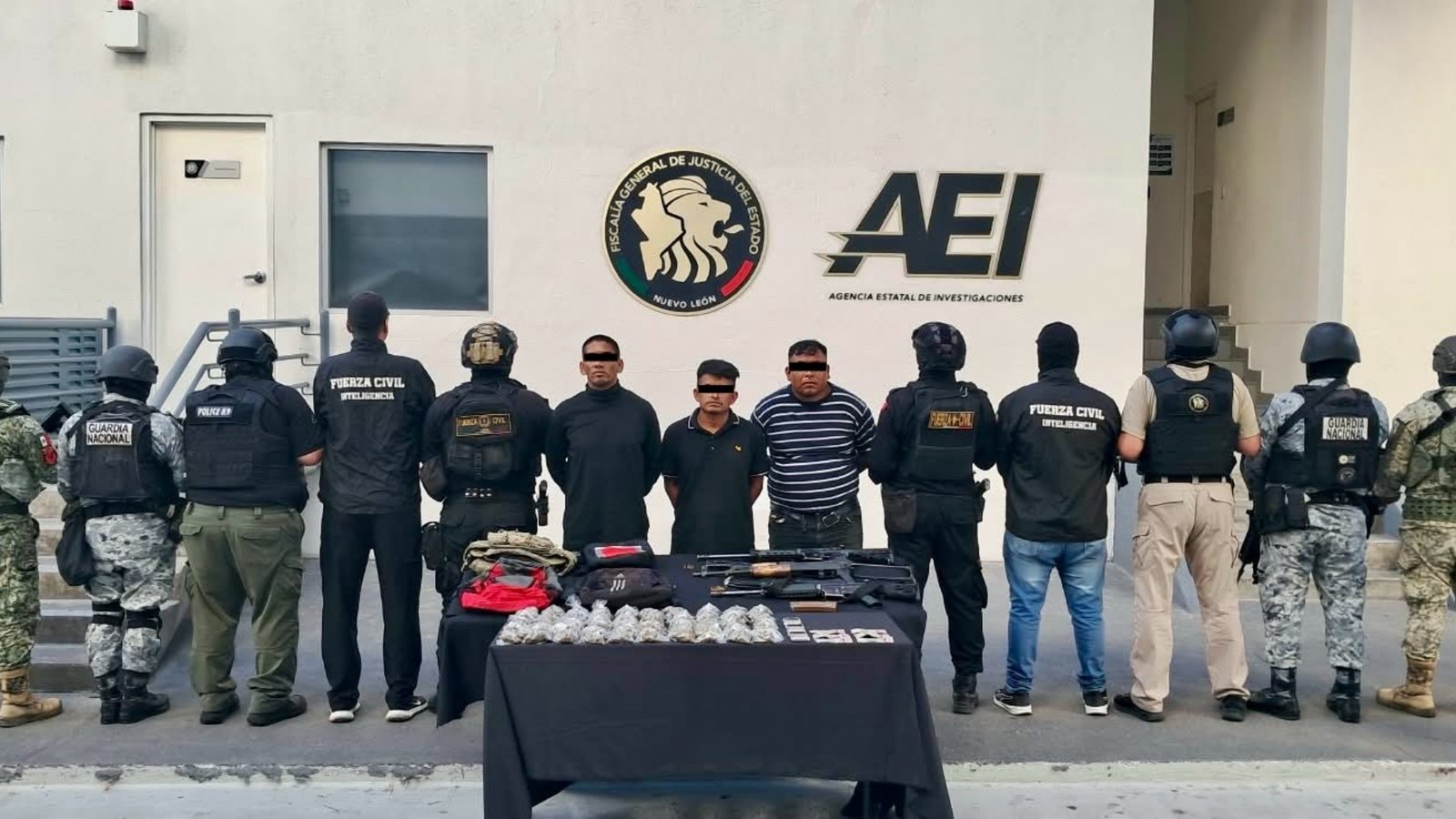 Detienen a tres tras enfrentamiento en General Treviño