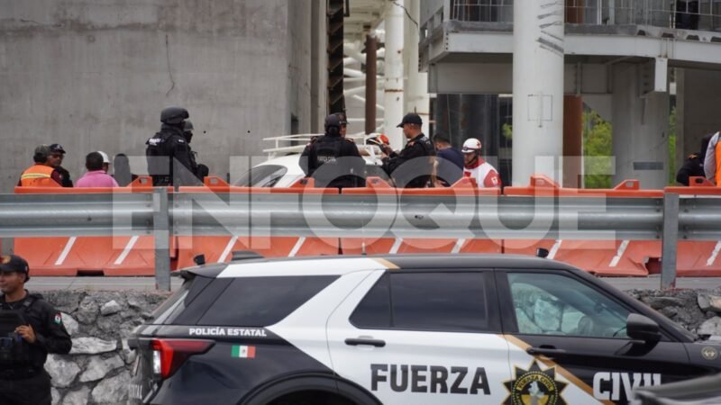 Riña entre trabajadores del Puente La Virgen deja un lesionado en Monterrey