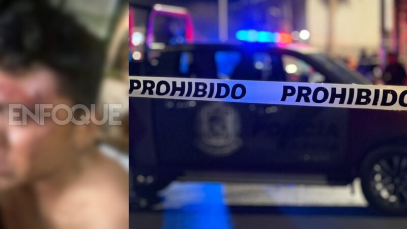 Hombre resulta lesionado tras riña con bate en Santa Catarina
